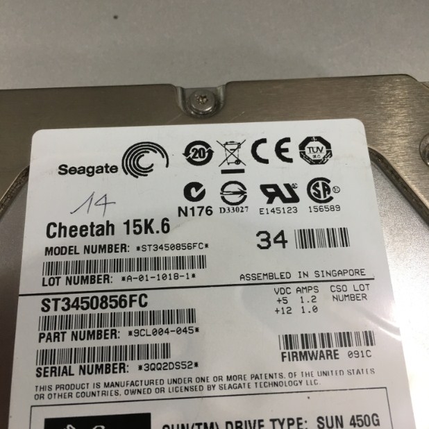 Ổ Cứng Máy Chủ Seagate Cheetah 15K.6 ST3450856FC 450GB 15K 4Gbps 40pin FC-AL Fibre / Fiber Channel Hard Drive