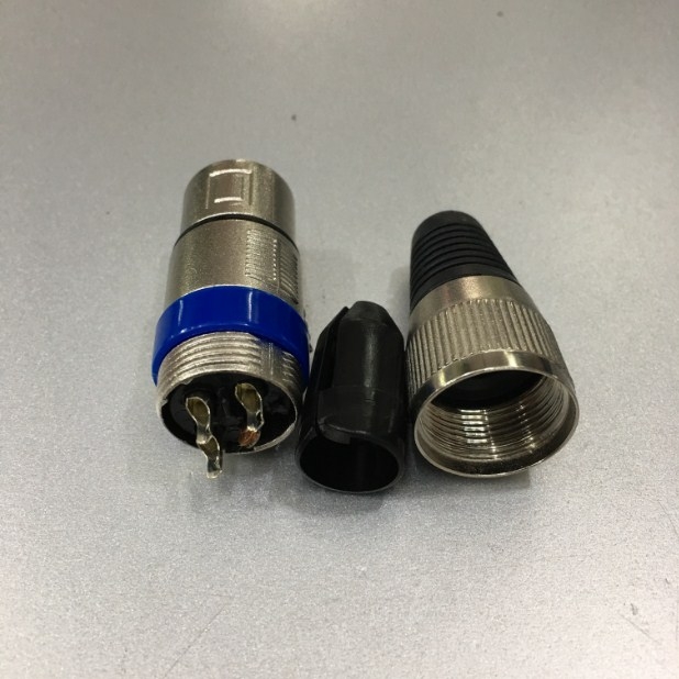 Rắc Hàn Brand OEM Jack CANON 3 Pin Female XLR Microphone Mic Âm Thanh Kết Nối Karaoke Mono Connector Cable Diameter 7mm Silve