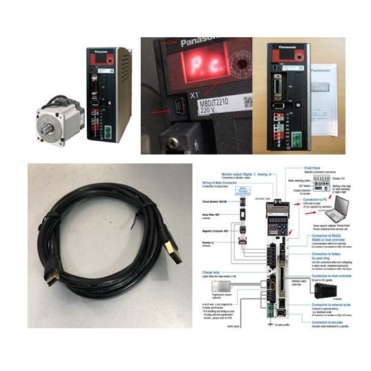 Cáp Điều Khiển JZSP-CVS06-02-E 2M Cable Mini USB to USB For Panasonic MBDJT2210 Servo Drives or Yaskawa Servo Driver Connection to PC Programming Download
