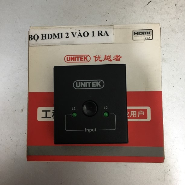Bộ Chuyển Tín Hiệu HDMI 2 Vào 1 Ra UNITEK Y-5186A 3D Switch 1080P 4Kx2K HDMI 2 in 1 out SPLITTER
