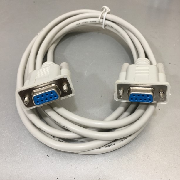 Cáp Kết Nối RS232 Communication Cable Crossover Serial DB9 Female to DB9 Female Grey Length 3M