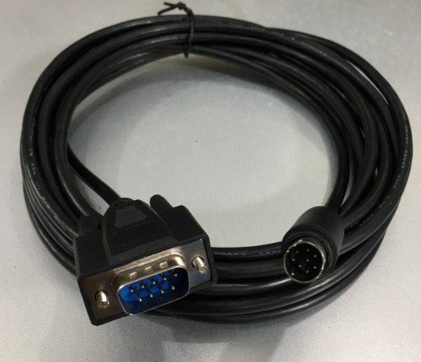 Cáp Lập Trình PLC Delta Programming UC-MS030-06A 3M Cable Serial Communication RS232 Mini Din 8 Pin Male to DB9 Male For PLC DVP Series Với Delta Touch Panel HMI Machine