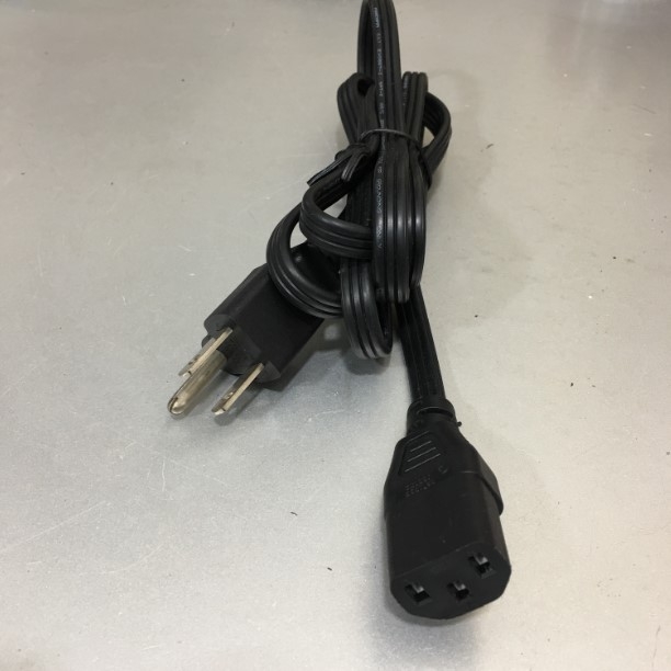 Dây Nguồn Dẹt Japan Power Cord Flat JIS 8303 to IEC 60320 C13 FOXCONN FM-008 FF-01 10A 125V 18AWG 3x0.824mm² Length 1.8M