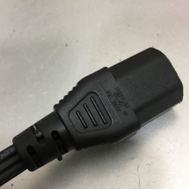 Dây Nguồn Dẹt Japan Power Cord Flat JIS 8303 to IEC 60320 C13 FOXCONN FM-008 FF-01 10A 125V 18AWG 3x0.824mm² Length 1.8M