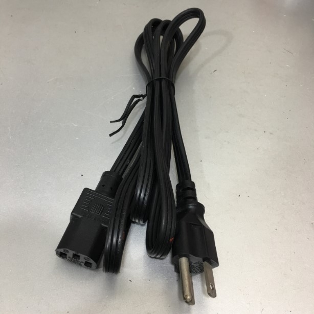 Dây Nguồn Dẹt Japan Power Cord Flat JIS 8303 to IEC 60320 C13 LINETEK LP-30B LS-13 10A 125V 18AWG 3x0.824mm² Length 1.8M