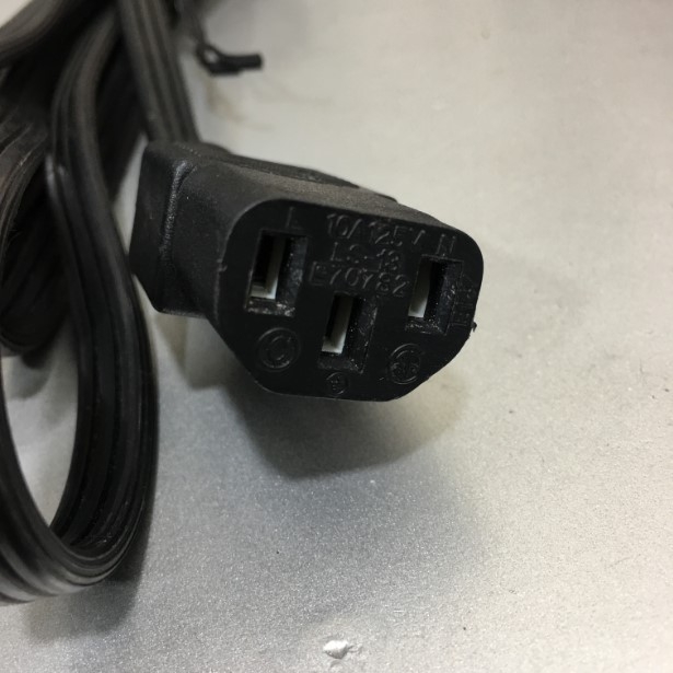 Dây Nguồn Dẹt Japan Power Cord Flat JIS 8303 to IEC 60320 C13 LINETEK LP-30B LS-13 10A 125V 18AWG 3x0.824mm² Length 1.8M