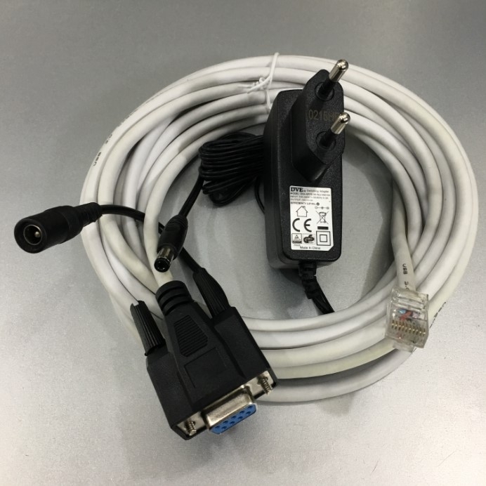Bộ Cáp Và Sạc Máy Quét Mã Vạch Honeywell 59-59000-3 Serial RS232 Cable Coiled 5M 5V External Power White For Honeywell Quantum E 3480 QuantumT MS3580