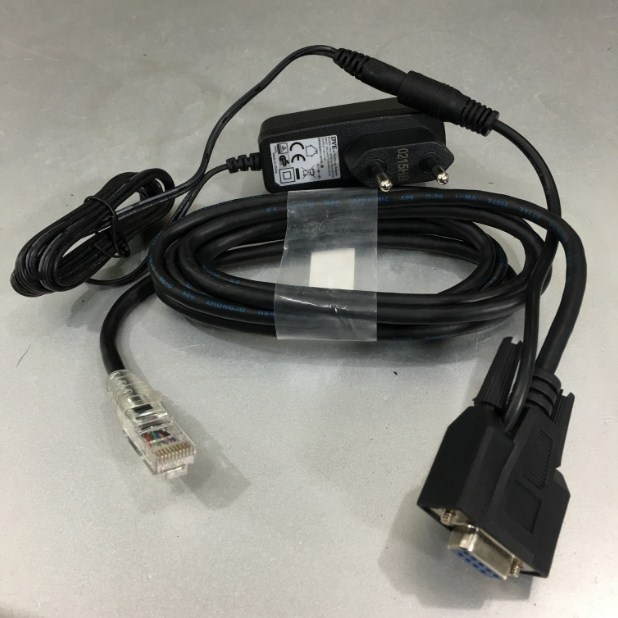 Bộ Cáp Và Sạc Máy Quét Mã Vạch CRA-C502-C298 Serial RS232 Cable Coiled 5V External Power 1.8M For Code Barcode Scanner CR950 CR900 CR1000 CR1400