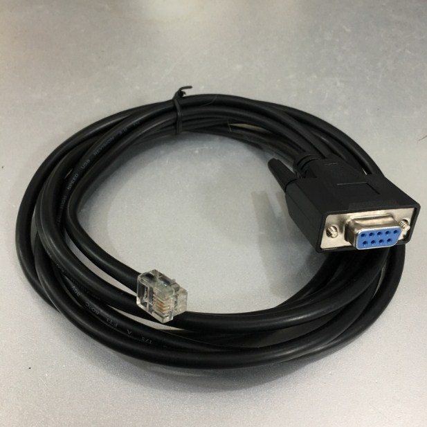 Cáp Điều Khiển Biến Tần Parker SSD Cable RS232 DB9 Female to RJ10 4P4C 4 Pole Modula Jack Male For Upload Và Download Chương Trình Cho Biến Tần Length 2M