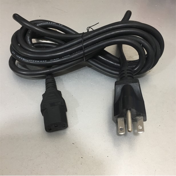 Dây Nguồn 2M 6.5ft Volex AC Power Cord NEMA 6-15P to C13 10A 250V 18AWG 3x1.0mm² UL SJT Cable OD 7.8mm