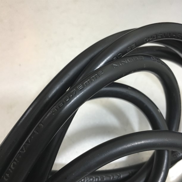 Dây Nguồn NINGBO ST3 S03-C-K European Schuko Power Cord CEE 7/7 to IEC320 C13 10A 250V 3x0.75mm² H05VV-F Cable OD 6.7mm Length 3M For Tủ Điện Công Nghiệp