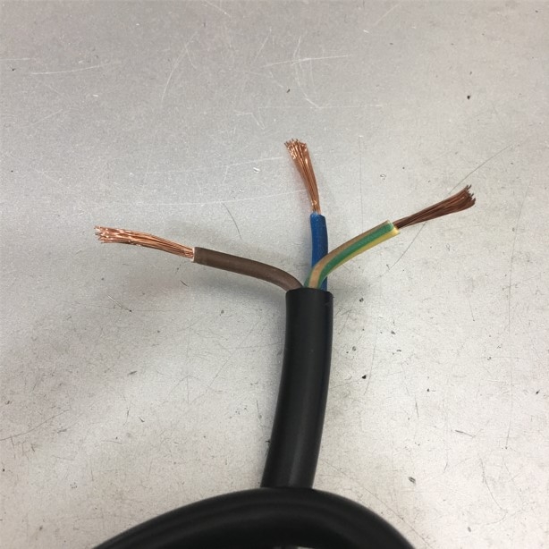 Đây Nguồn Đấu Bo Mạch China Plug GB2099 to Bare Wire Electrical Power Cord AC DC Power Supply Extension Cable 250V 20A 3x1.5mm² H05VV-F OD 8.1mm length 2.5M