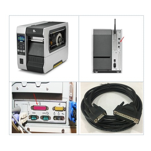 Cáp Máy In Mã Vạch Công Nghiệp Zebra RS232 DB9 Male to DB25 Male Hàng Chất Lượng Cao E239136 AWM 2464 For Zebra ZT600 Cable PVC Black Length 8M