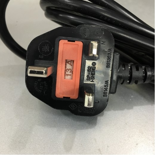 Dây Nguồn AC-C13 UK CUI Devices T1245-C13-UK I-SHENG Power Cord BS1363A To C13 10A 250V H05VV-F3G x 1.0mm² For Thiết Bị Y Tế Thiết Bị Mạng Cisco Và Máy Chủ Black Length 2M