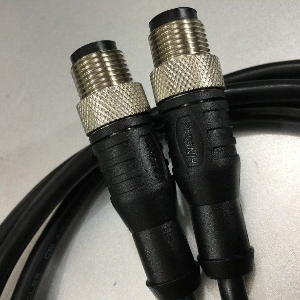 Cáp Kết Nối Công Nghiệp M12 4 Pin Cable M12 A-Code 4 Pole Male to Male Black Length 2.7M