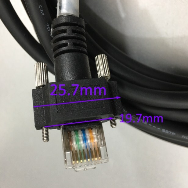 Dây Nhẩy Cat6 S/STP DRC With RJ45 Horizontal Locking Screws Data Cable For Basler Camera Length 3M