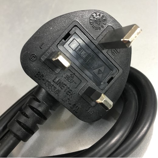 Dây Nguồn LINETEK LP-61L LS-15 AC Power Cord UK BS1363 to C5 2.5A 250V 3x0.75mm² Length 1.8M