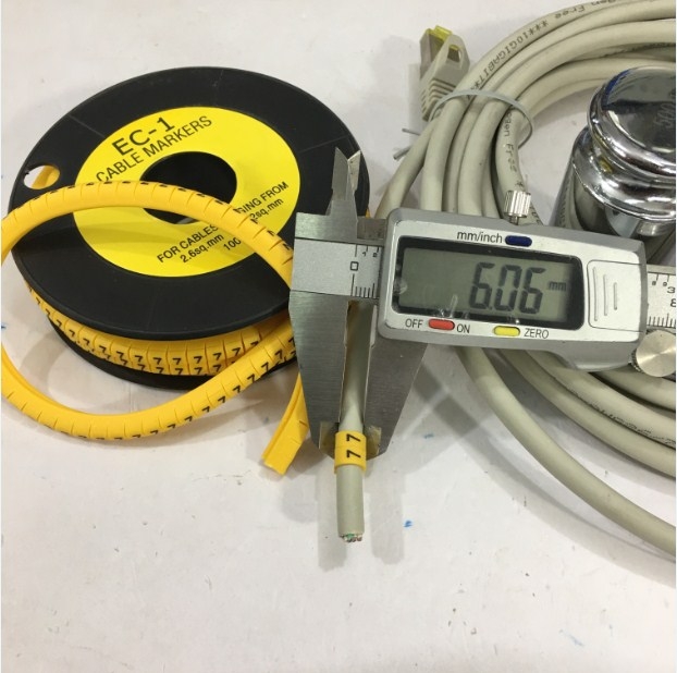 Vòng Đánh Số Đầu Dây Mạng 0-9 1000pcs Yellow Number Cao Su Tròn KAGA EC Type Cable Marker Cable With Diameter Range 4.0 - 6.0mm For UTP STP Patch Cord CAT5E CAT6