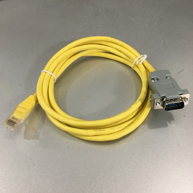 Cáp Điều Khiển LAN RJ45 Male to Serial DB9 Male Console Cable Yellow Length 2M
