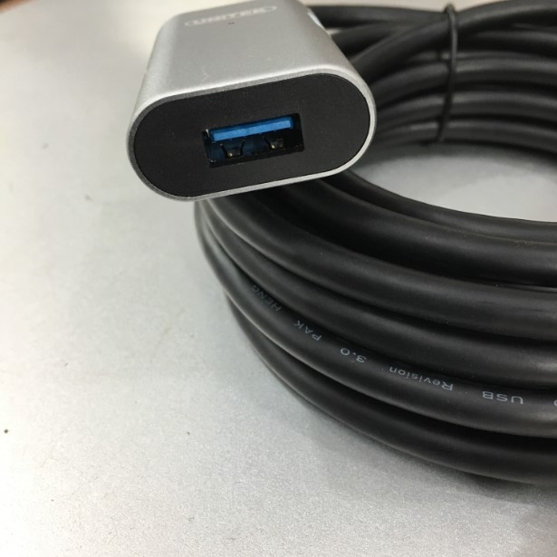 Cáp Nối Dài Tín Hiệu USB 3.0 10M Aluminium Extension Cable With Power Adapter 5V 2A Type A Male to A Female UNITEK Y-3004 For Industrial Camera AVer CAM Video Room Logitech Group Video Conferencing