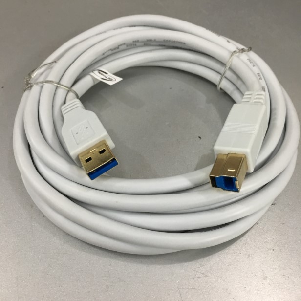 Cáp Tín Hiệu USB 3.0 10M Aluminium Extension Cable With Power Adapter 5V 2A USB 3.0 Type A to B Male SuperSpeed UNITEK Y-3004 For Industrial Camera AVer CAM Video Room Logitech Group Video