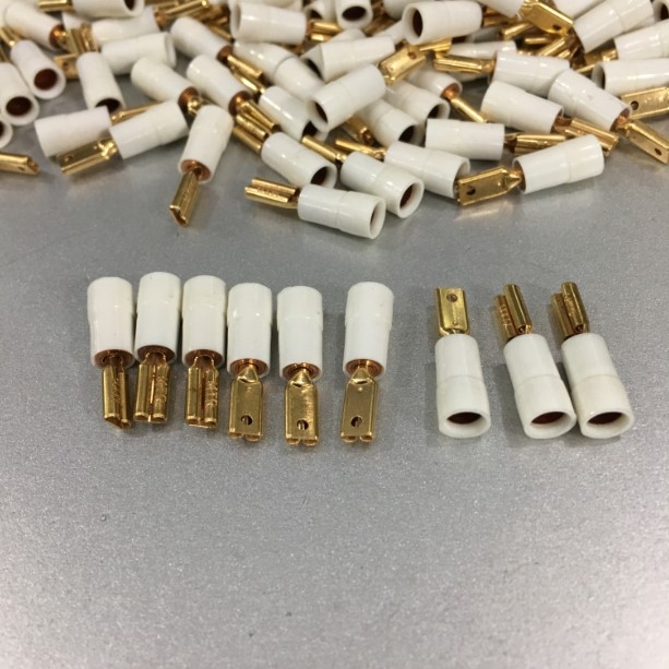 Đầu Cốt Dạng Ghim Cosse Female Solderless Crimp Terminal Chất Lượng Cao Mecatraction 51028 NFF 00363 Section 0.34 - 1.5 mm² Colour White Transparent Size 3.8mm Gold 100 PCS/Box