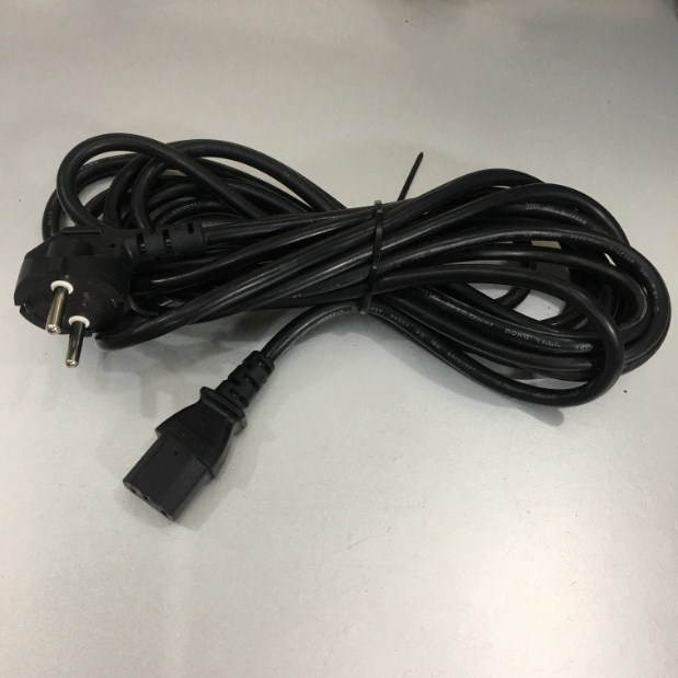 Dây Nguồn DONG YANG DYP-G10B HH01080-16011A European Schuko Power Cord CEE 7/7 to IEC320 C13 10A 250V 3x0.75mm² Length 5M