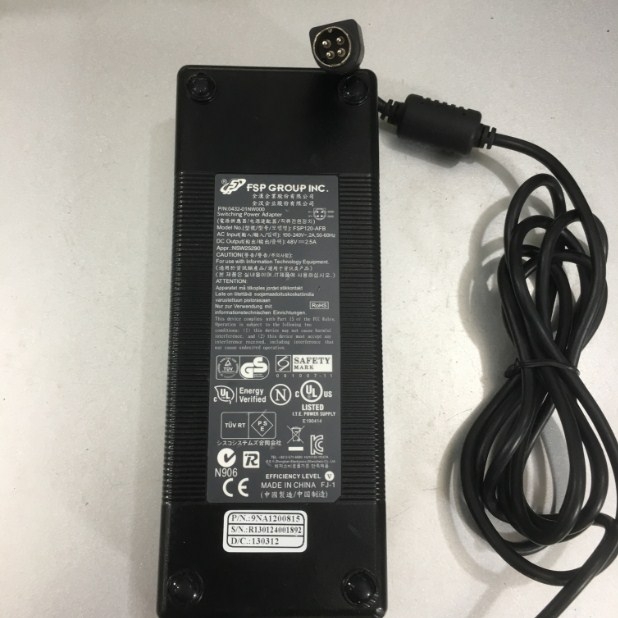 Adapter 48V 2.5A 120W Original FSP Group Inc FSP120-AFB For Cisco SG250-10P-K9 Business SG250-10P Switch Connector Size 4P Mini Din 10mm