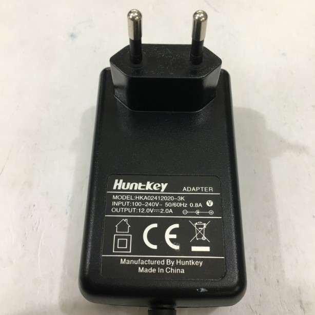 Adapter Original 12V 2A 24W Huntkey HKA02412020-3K Connector Size 5.5mm x 2.1mm