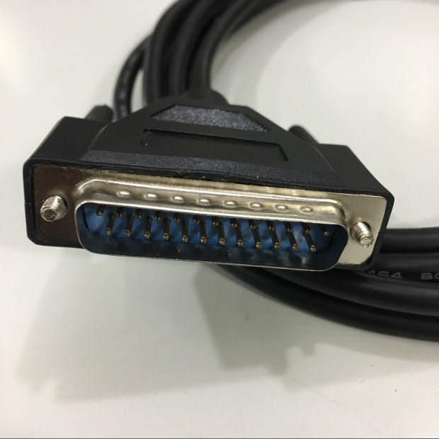 Cáp Máy Cắt Decal Roland Mimaki Graphtec Kingcut Cutter Plotter RS232 DB9 Female to DB25 Male Black Length 3M