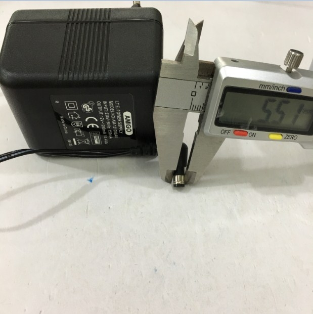 Adapter AC To AC 12V 1200mA AMIGO AM-121200AV ITE Power Supply Connector Size 5.5mm x 2.1mm 90 Degree