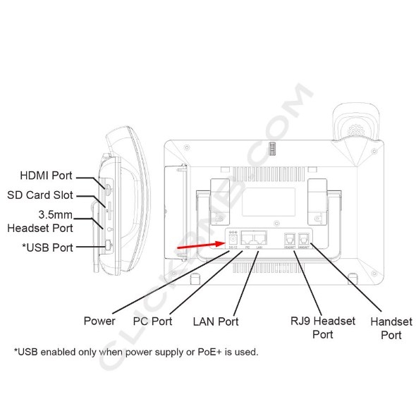 Adapter 12V 1.5A RUIDE For Điện Thoại Grandstream GXV3370 IP Video Phone Connector Size 5.5mm x 2.1mm