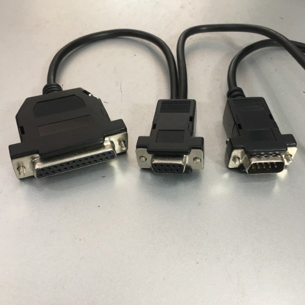 Cáp Nối Tiếp RS232 Serial Y Cable DB25 Female to DB9 Female & DB9 Male External Serial