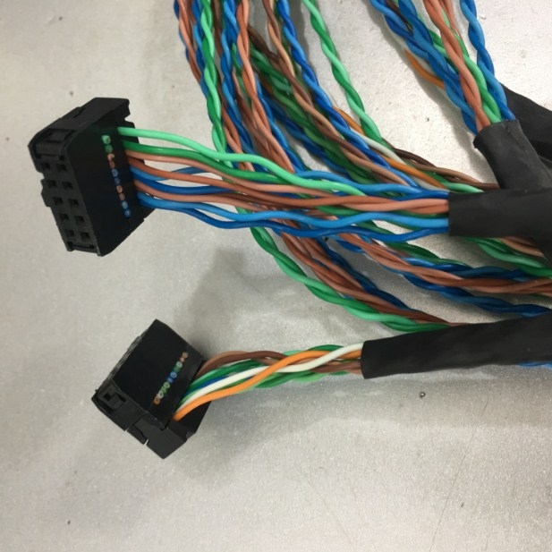 Cáp Kết Nối Cho Bộ Điều Khiển Lập Trình Dòng PLC Panasonic FP0 FP0R FPΣ Với RT-2 RT-1 PC Relay Terminal Part No AY15923 Cable IDC Flat Ribbon Cable 20 Pin to Y Splitter 2 IDC Flat Ribbon 10 Pin Length 2M