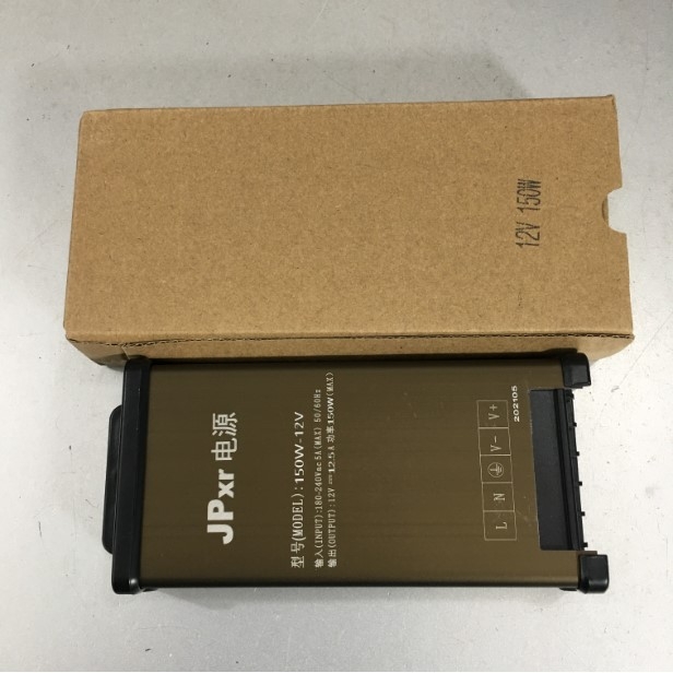 Nguồn Ngoài Trời JPxr Waterproof 12V 12.5A 150W Power Supply For CCTV and LED Strip Light Lamp Worldwide Adapter