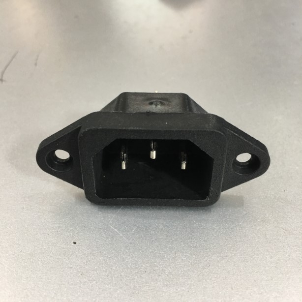 Đầu Vào Phích Cắm Nguồn Điện Hàn Hặc Bắt Cosse Panel Mount Plug Adapter KY AC 250V 10A IEC320 C14 3-Pins IEC Inlet Module Plug Power Connector Socket