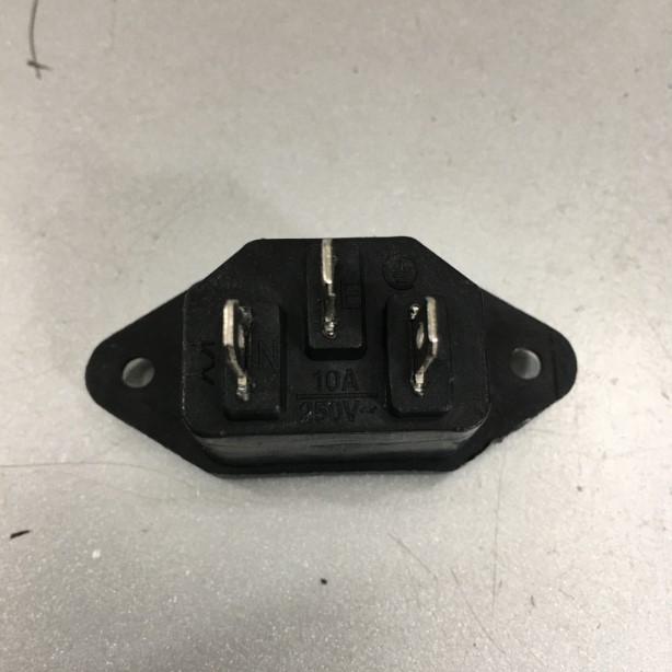 Đầu Vào Phích Cắm Nguồn Điện Hàn Hặc Bắt Cosse Panel Mount Plug Adapter KY AC 250V 10A IEC320 C14 3-Pins IEC Inlet Module Plug Power Connector Socket