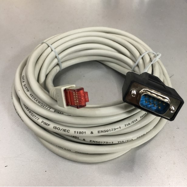 Cáp Kết Nối Serial Cable RS-232 CBL-RJ45M9-150 RJ45 8 Pin to DB9 Male Cable 5M For Moxa NPort 5600 Series Với Máy Đọc Mã Vạch Gắn Cố Định Cognex DMR 150 series
