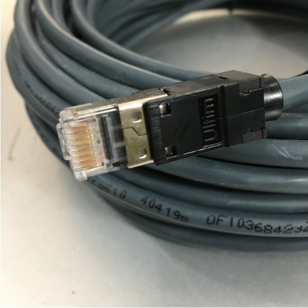 Cáp Kết Nối Serial Cable RS-232 CBL-RJ45M9-150 RJ45 8 Pin to DB9 Male Cable 15M For Moxa NPort 5600 Series Với Máy Đọc Mã Vạch Gắn Cố Định Cognex DMR 150 series
