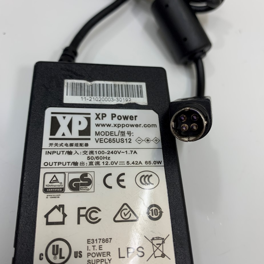 Adapter 12V 5.42A 65W XP Power Connector Size 4 Pin Mini Din 10mm For Medical Monitor Màn Hình Chẩn Đoán Hình Ảnh Wacom Cintiq 22HD touch DTH-2200/K 21.5