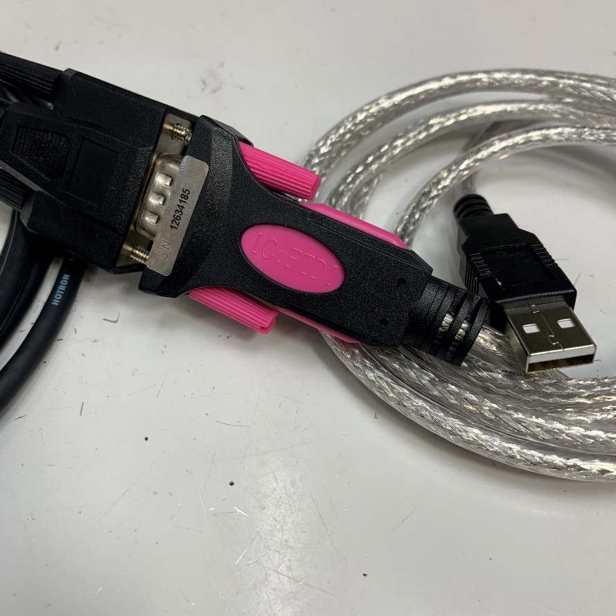 Cáp 3M 10ft Combo Cable FTDI Chip USB to Serial Adapter RS232 Communication For Máy In Mã Vạch Công Nghiệp Zebra XiII Series Thermal Transfer Printer witch Computer