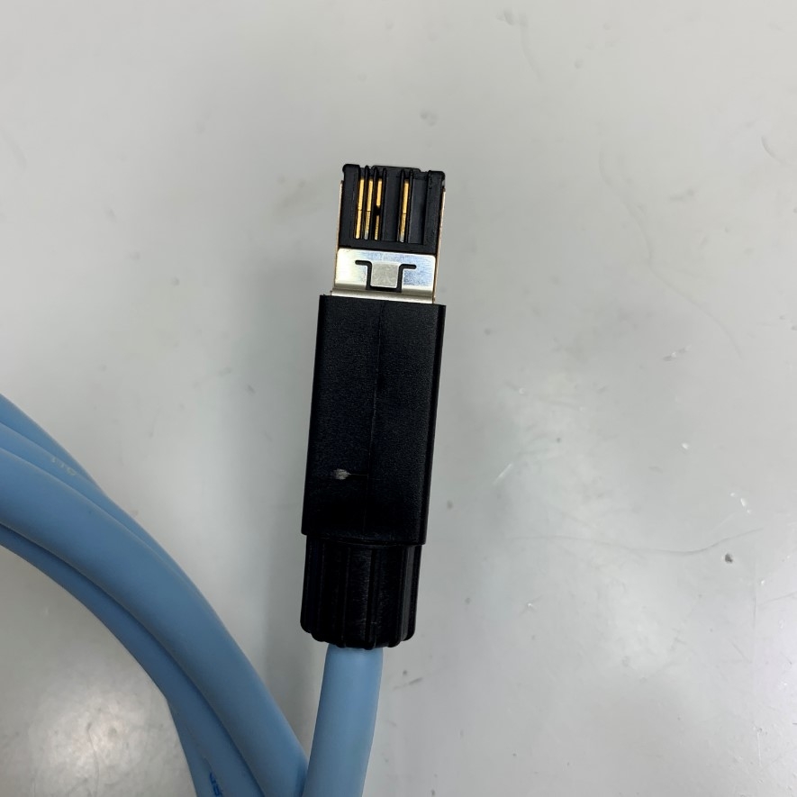 Cáp OMRON XS5W-T421-GMC-K Dài 2M 6.5ft CAT5E Shielded Cable M12 4 Pin D-Code Male to RJ45 Ethernet Cable Lan Industrial Ethernet KETH-PSB-OMR 22AWG×2P KURAMO E317214 (UL)