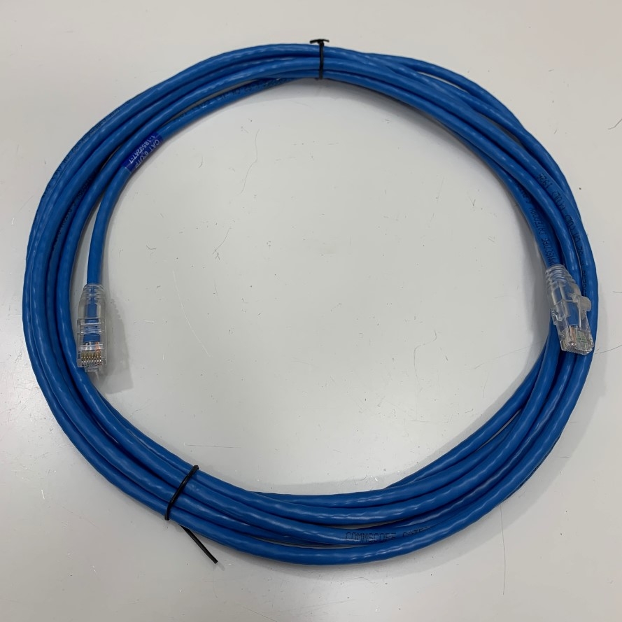 Dây Nhẩy Chuẩn Công Nghiệp Commscope NPC06UVDB-BL017F Dài 5M 17ft UTP CAT6 Gigabit PVC 24AWG Industrial Ethernet RJ45 Network Patch Cord Straight Through Cable Blue