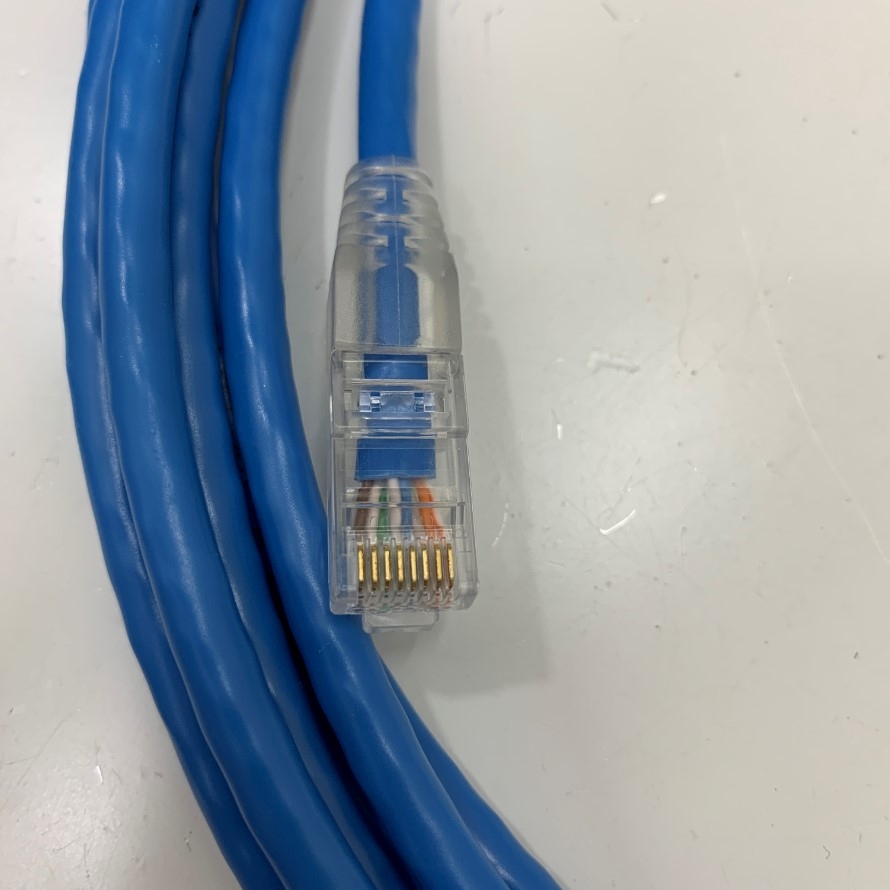 Dây Nhẩy Chuẩn Công Nghiệp Commscope NPC06UVDB-BL017F Dài 5M 17ft UTP CAT6 Gigabit PVC 24AWG Industrial Ethernet RJ45 Network Patch Cord Straight Through Cable Blue