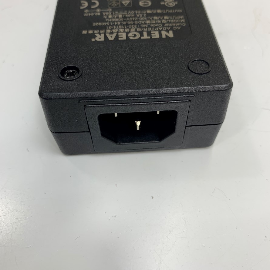 Adapter 54V 1.66A 90W Power Supply NETGEAR ADS-90JK-54-1 54090E Connector Size 5.5mm x 2.5mm For PoE Switch Ethernet Network