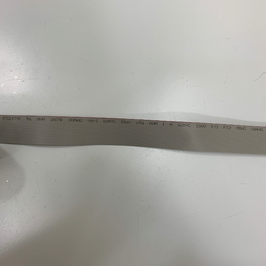 Cáp IDC 40 Pin Flat Ribbon Cable 0.635mm Pitch 40 Way Unscreened 25.4mm Width E524791 AWM 2678 30AWG VW-1 105ºC 150V FT1 FT2 Ming Xiang Length 75M