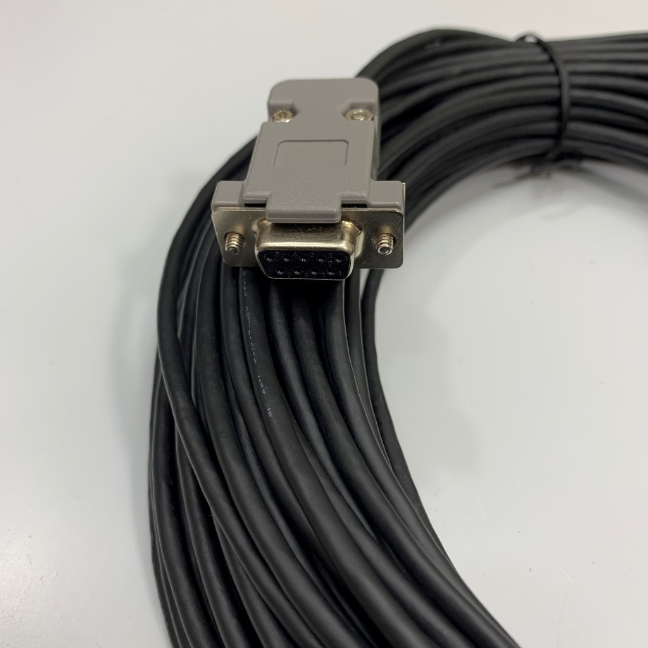 Cáp RS232 Serial Straight Through 100Ft Dài 30M Cable Slim OD 3.4mm Shielded HITACHI DB9 Female to Female For Medical Cable, Industrial Cable Connector