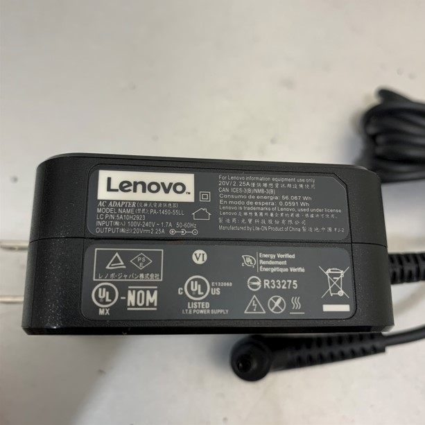 Adapter 20V 2.25A LENOVO PA-1450-55LL Connector Size 4.0mm x 1.7mm