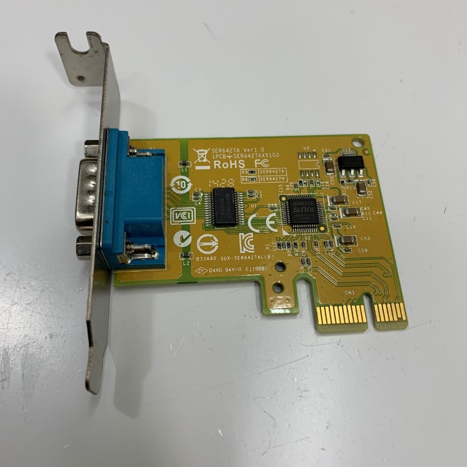 Card Dell Sunix Serial 039G9N PCI E X1 to 1 Port RS232 For Máy Huyết Học Automatic Hematology Analyzer XS-1000i