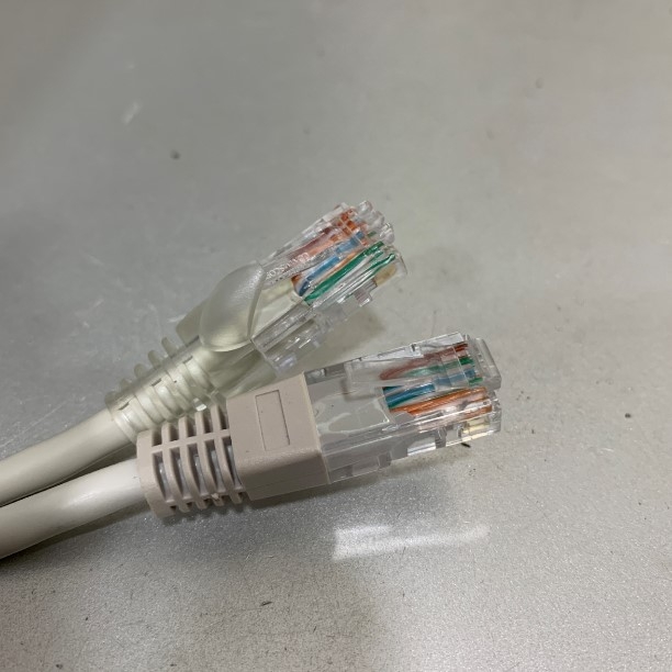 Dây Nhẩy Chuẩn Chéo CAT5E U/UTP Patch Cord Crossover Cable 4PR 24AWG RJ45 to RJ45 Colour White Length 1.8M